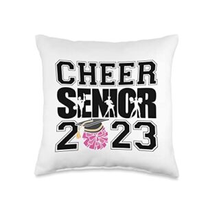 cheerleader graduating 2023 gifts for senior night cheerleader cheer senior class of 2023 graduation throw pillow, 16x16, multicolor