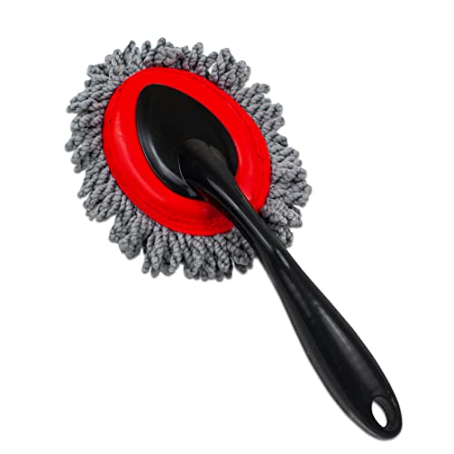 Detailer's Preference Mini Microfiber Duster Brush with Spade Head for Car and Home