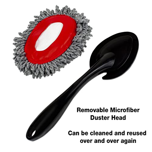 Detailer's Preference Mini Microfiber Duster Brush with Spade Head for Car and Home