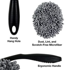 Detailer's Preference Mini Microfiber Duster Brush with Spade Head for Car and Home