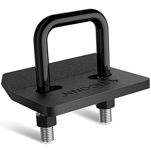 TICONN Shackle Hitch Receiver for 2" Receivers, Heavy Duty Towing & Off Road Accessories for Vehicle Recovery (Hitch Tightener Clamp)