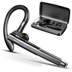 jugeman bluetoth headset, bluetoth 5.1 in ear bluetoth earpiece, hands-free earphones with stereo noise canceling mic, 35h talking time 180h standby, bluetoth earpiece for driving/business/office