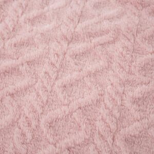 DaysU Sherpa Fleece Blanket, Throw Blanket for Couch Sofa Bed, Lightweight Fuzzy Soft Cozy Plush Warm Blankets for Winter, Pink Jacquard, Throw Size(50” x 60”)