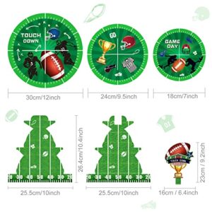 CC HOME Football Cupcake Stand 3 Tier Sports Football Party Supplies Cake Stand for Kids Birthday Party Decorations Rugby Theme Party Baby Shower Birthday Party Supplies