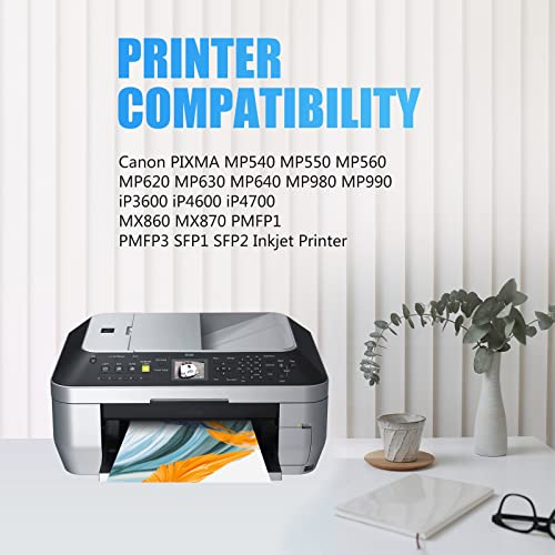 Miss Deer Compatible Ink Cartridge Replacement for Canon PGI-220 Black,Work with MX860 MX870 MP560 MP620 MP640 MP980 MP990 IP3600 IP4600 iP4700 Printer (Large Black, 6 Pack)