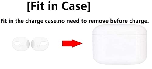 BLLQ Fit in Case AirPod 3 Eartips Covers Anti-Slip Earuds Cover Silicone Compatible with AirPods 3【 Fit in The Charging Case 】 3 Pairs White 3pwa3