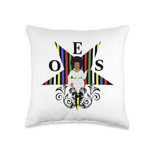 oes order of the eastern star gifts order of the eastern star oes sisters of color fatal sistar throw pillow, 16x16, multicolor