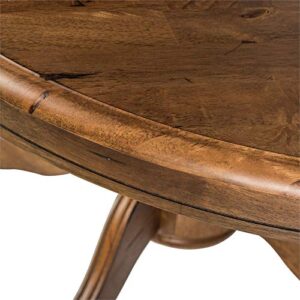 Pemberly Row Contemporary Wood Crossing Pedestal Table in Oak