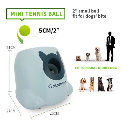 Greenvine Automatic Dog Ball Launcher Interactive Ball Thrower Fetch it Machine 6 Balls Included