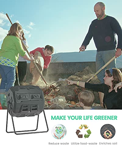 Garden Compost Bin with Garden Work Apron,Great Gardening Gifts for Women Men Lawn Care