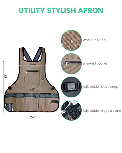 Garden Compost Bin with Garden Work Apron,Great Gardening Gifts for Women Men Lawn Care