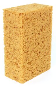 okleen car wash sponge. made in europe. 7.9x5.1x2.8 inches. large sponge for auto, truck, motorcycle, bike washing. boat bail sponge