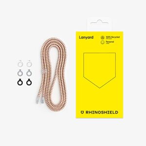 Extra Lanyard for RhinoShield Clear Case | Adjustable Neck Strap, Recyclable, Durable - Zesty Orange