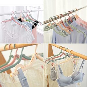 Clothes Hangers 10pcs Colorful Travel Hangers, Portable Folding Coat Hangers Plastic Hangers