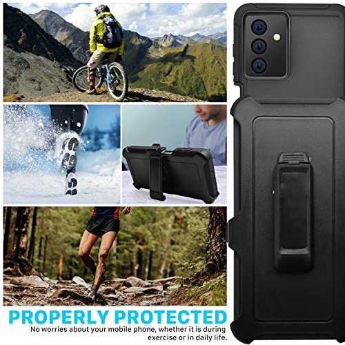 Galaxy A13(2022) Belt-Clip Holster Case,[Military Grade Drop Protection] Drop Protective Rugged Heavy Duty Case, Water-Resistance Shockproof Dustproof Durable Cover for Samsung Galaxy A13 5G(2022)