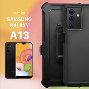 Galaxy A13(2022) Belt-Clip Holster Case,[Military Grade Drop Protection] Drop Protective Rugged Heavy Duty Case, Water-Resistance Shockproof Dustproof Durable Cover for Samsung Galaxy A13 5G(2022)