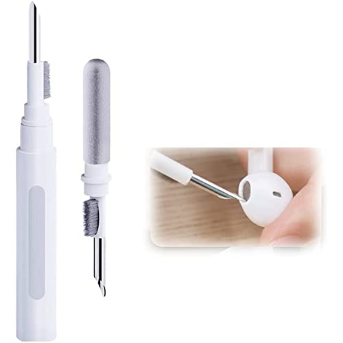 Headphone and Charging Port Cleaning Pen 3-in-1 Tool for Ear Buds Air Pods Bluetooth Earphones Cleans Ear Wax, Dirt, Dust and More