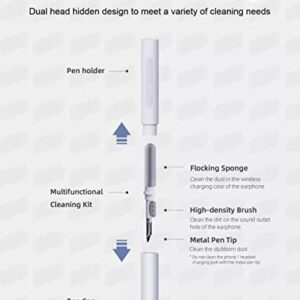 Headphone and Charging Port Cleaning Pen 3-in-1 Tool for Ear Buds Air Pods Bluetooth Earphones Cleans Ear Wax, Dirt, Dust and More