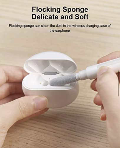 Headphone and Charging Port Cleaning Pen 3-in-1 Tool for Ear Buds Air Pods Bluetooth Earphones Cleans Ear Wax, Dirt, Dust and More