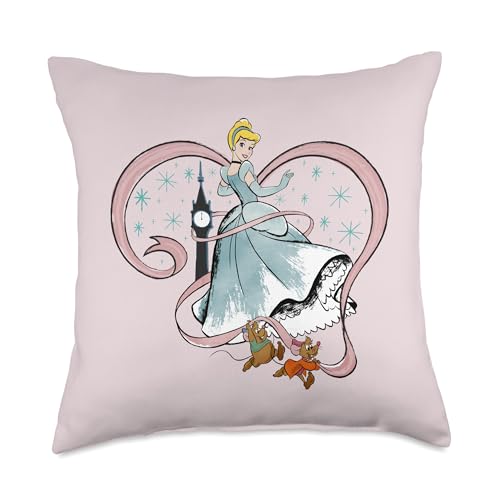 Disney Princess Cinderella Heart Pink Throw Pillow, 18x18, Multicolor