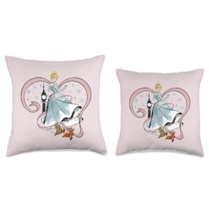 Disney Princess Cinderella Heart Pink Throw Pillow, 18x18, Multicolor