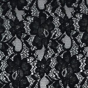 texco inc chic pattern cotton nylon lace minimal stretch/special occasion, decoration, apparel, home/diy fabric, black 1 yard