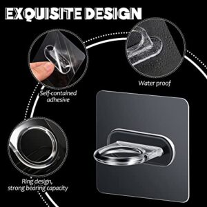 14 PCS Spray Bottle Holder Adhesive Bottle Hooks Clear Spray Bottle Hooks Shower Curtain Rod Holder Wall Mount Utility Hooks Decorative Shower Curtain Hooks for Kitchen Home Bathroom Accessories