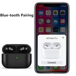 Wireless Charging Case for Air pod pro, Charger Case Replacement with Sync Button and Built-in 660 mAH Battery, No Earbuds Include (Black Pro)