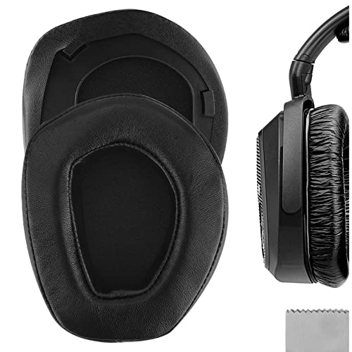 Geekria Elite Sheepskin Replacement Ear Pads for Sennheiser RS195 HDR195 RS185 HDR185 HDR175 RS175 HDR165 RS165 Headphones Ear Cushions, Headset Earpads, Ear Cups Repair Parts (Black)