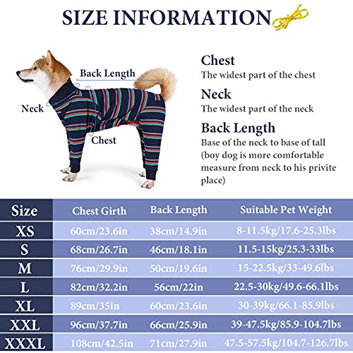 Dog Recovery Suit After Surgery, Anti-Licking Pet Surgical Clothes Abdominal Wounds, Alternative E-Collar Cone, Professional Post-Operative Onesie, Puppy Long Sleeve Pajamas Prevent Shedding Hair