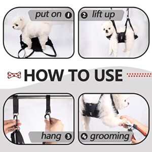 Supet Dog Grooming Hammock Harness for Cats Dogs, Relaxation Pet Grooming Hammock Restraint Dog & Small Animal Leashes Sling for Grooming Dog Grooming Helper for Nail Trimming Clipping Grooming
