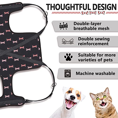 Supet Dog Grooming Hammock Harness for Cats Dogs, Relaxation Pet Grooming Hammock Restraint Dog & Small Animal Leashes Sling for Grooming Dog Grooming Helper for Nail Trimming Clipping Grooming