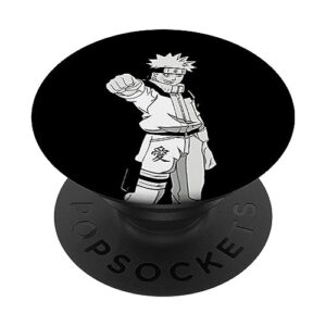 japanese cartoon anime character sketch in black color popsockets standard popgrip