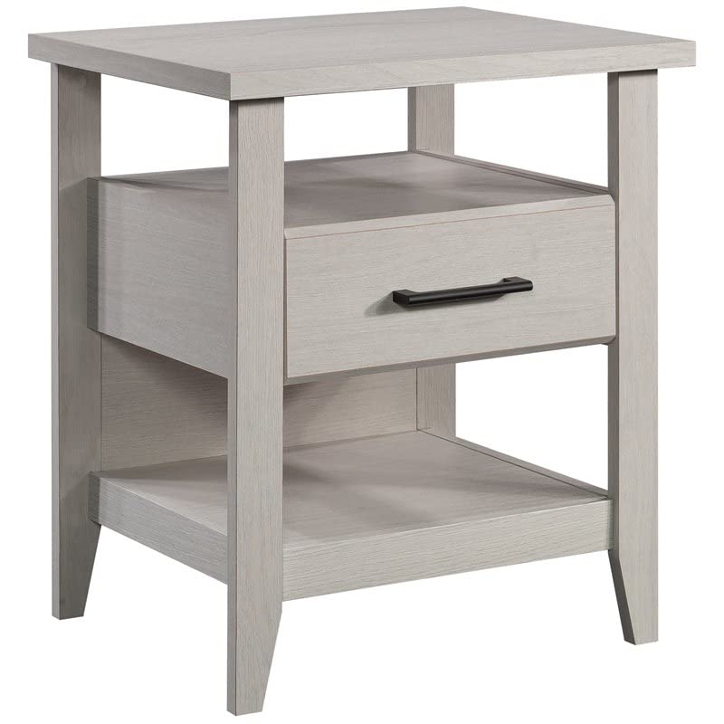 Sauder Summit Station Engineered Wood 1-Drawer Night Stand in Glacier Oak