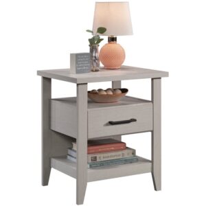 Sauder Summit Station Engineered Wood 1-Drawer Night Stand in Glacier Oak