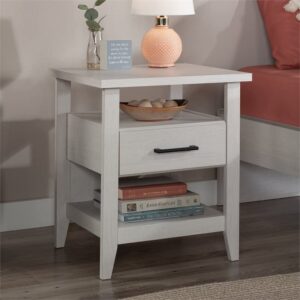 Sauder Summit Station Engineered Wood 1-Drawer Night Stand in Glacier Oak