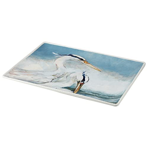 Certified International Shorebirds Rectangular Platter, 16" x 12" x 1.25", Large, Multicolor