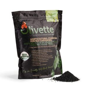horticultural activated charcoal for plants by olivette | terrarium horticulture moisture absorbers supplies usda organic certified made from recycled olive tree byproducts 1 qt bag