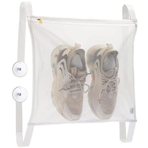 minyee sneaker wash and dry bag for dryer, sneaker drying bag for laundry, with suction cup hooks for easy installation, use ykk zipper