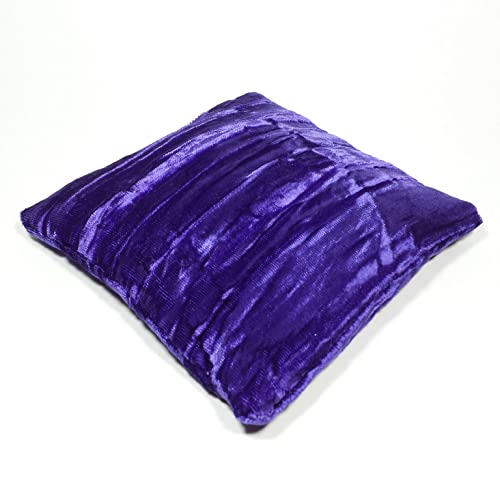 Resonant Energies 5.5 Inch Blue Purple Crushed Velvet Crystal Pillow Sphere or Point Display Stand, CPV55L