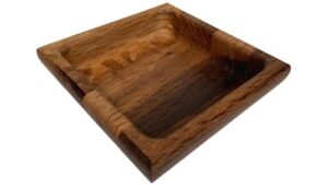 catchall tray 1 section, oak wood serving tray handmade by hesse woods from sustainable forests