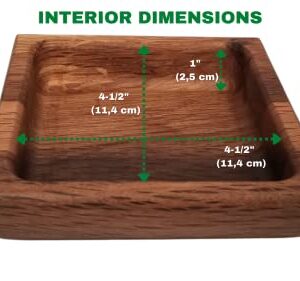 Catchall Tray 1 Section, Oak Wood Serving Tray Handmade by Hesse Woods from Sustainable Forests