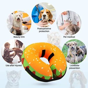 BEBANG Soft Dog Cones, Recovery Collar Protective Inflatable Collar for Pets, Dog Neck Donut Dog Cone Alternative After Surgery, E Collar for Medium Dogs, Adjustable Pet Recovery Cone After Surgery