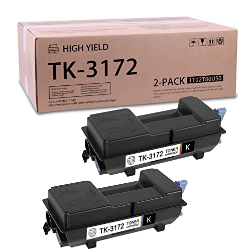 ZCZC TK-3172 TK3172 Compatible (2 Pack, Black)Toner Cartridge Replacement for Kyocera ECOSYS P3050dn 1102T82US0 1T02T80US0,Sold by Smart SR- TK-3172-2PK