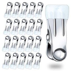 30 pack heavy duty clothes pins for hanging clothes,stainless steel strong clips for clothes,crafts,beach towel,sock,fabric,utility clips drying pegs clamp for outdoor clothesline clips (white)