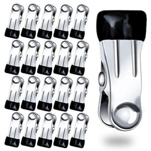 30 pack heavy duty clothes pins for hanging clothes,stainless steel strong clips for clothes,crafts,beach towel,sock,fabric,utility clips drying pegs clamp for outdoor clothesline clips (black)