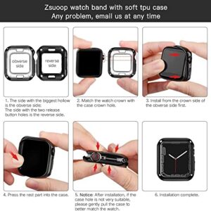 Zsuoop Metal Stainless Steel Band Compatible with Apple Watch Bands 41mm With Screen Protector Case,Magnetic Loop Milanese Adjustable Bands for iWatch Series 8/7/6/5/4/3/2/1/SE Women Men,Yellow Gold