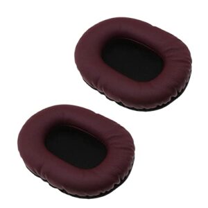 1 pair ear pads earmuffs protein leather foam replacement ear cushions compatible with sony mdr 7506 v6 cd900st earphones dark red