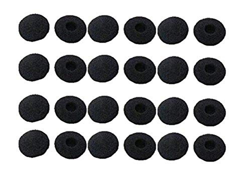 PULABO 24pcs Earbuds Headphone Sponge Foam Ear Pad Cushion Covers Black Superiorâ€‚Quality and Creative