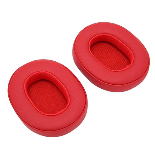 Soft Protein Leather and Sponge Headphone Cushion, Noise Isolating Memory Foam Ear Pads, Replacement Earpads for Skullcandy Crusher 3.0 Wireless Hesh3(red)